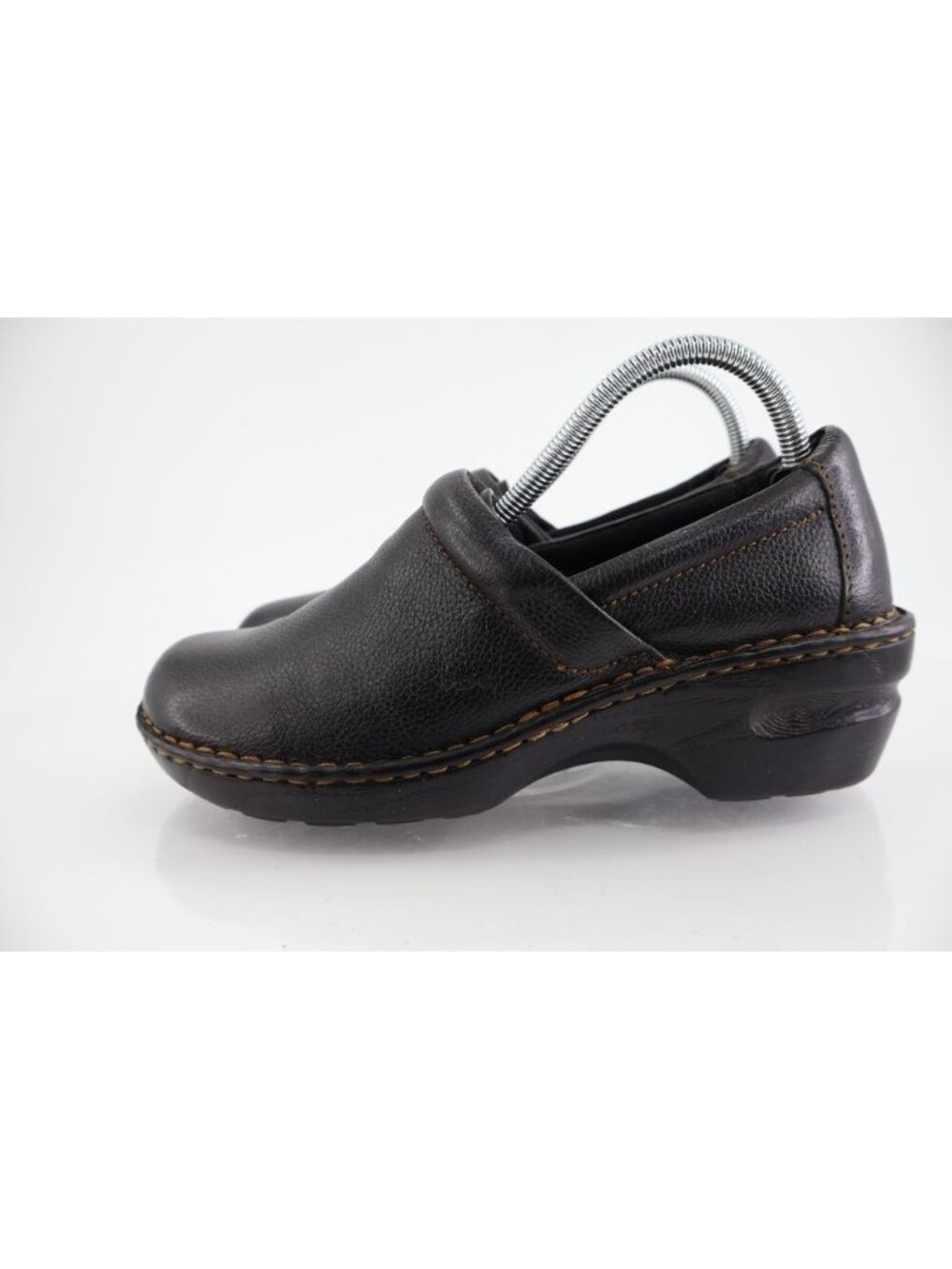 Born BOC Women's Peggy Clog Mule Size 9.5 Black Leather Slip On Comfy Shoes - Picture 5 of 14